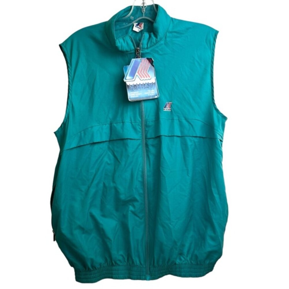 K-WAY Vintage NEW Water Resistant Vest Windproof Packable Lightweight Zip Jacket